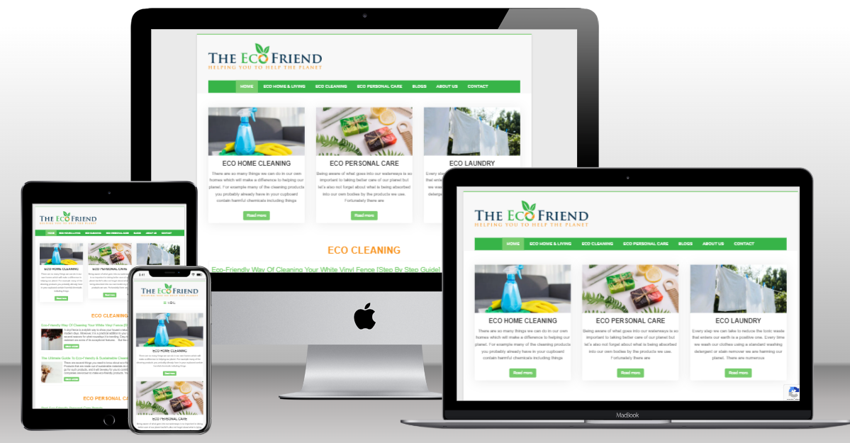 Cassia Digital client portfolio case study on The Eco Friend - web care, SEO audit, content creation and business consulting.